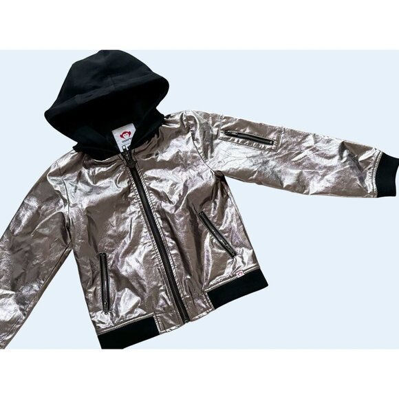 APPAMAN Lower East Side Kids Youth Metallic Hoodie Jacket Sz 7 - Picture 1 of 6